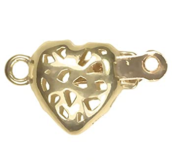 【中古】【インポート品・未当て嵌める】uGems 14K ゴールド ハート形 フィリグリー クラスプ 8粍