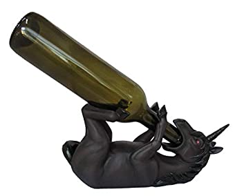 【中古】【輸入品・未使用】DWK 11インチ Elixir of Nightmares ブラックユニコーンワインホルダー