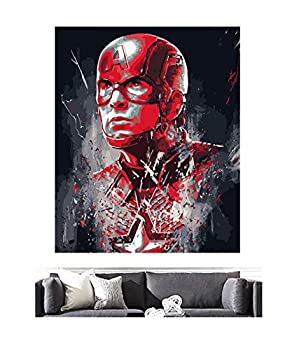 【中古】【輸入品・未使用】(筆%カンマ% 染料含) Marvel Character Captain America 油彩画絵 彩色 Set DIY 自ら 画く描 ペインティング Self Coloring Avengers End Game 並行|ムジカ&フェリーチェ店