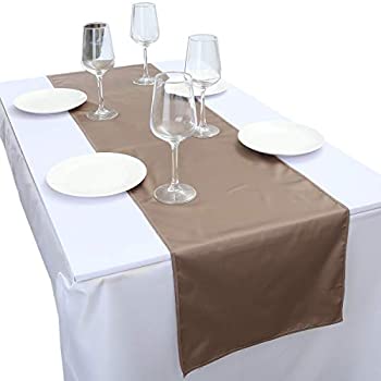 【中古】【輸入品・未使用】mookaitedecor サテンテーブルランナー 2パック 12 x 72インチ 結婚式/宴会/誕生日パーティーの装飾用 ブラウン GDSTSU004307 10,296円