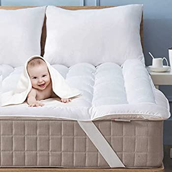 【中古】【輸入品・未使用】Niagara Sleep Solution (ナイアガラ スリープ ソリューション) 竹製マットレストッパー ツイン 涼しい 通気性 豪華 厚手 20インチ ピロートップ