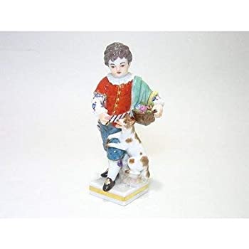 【中古】【輸入品・未使用】マイセン 人形 子供園芸家 犬と少年 60438 [並行輸入品]