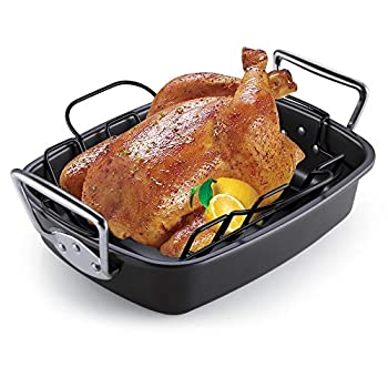 【中古】【インポート品・未当てはめる】Cook N Home ノンスティックベーキングウェア ロースター 仕合わせ付き添い人 17x13in 黒いこと