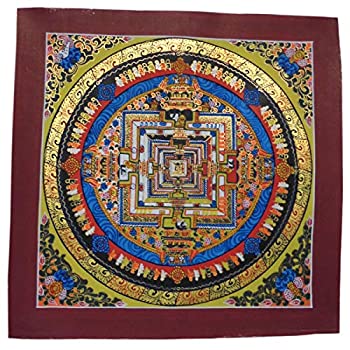 【中古】【輸入品・未使用】アジアン雑貨 ネパール仏画 カーラチャクラ曼荼羅(マンダラ) KM-4 [並行輸入品]
