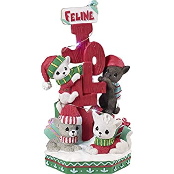 【中古】【インポート品・未当て嵌める】Precious Moments Feline Jolly Cat LED ミュージカル、マルチ