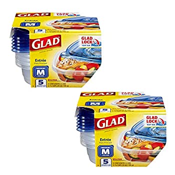【中古】【輸入品・未使用】GladWare Entree 蓋付き容器 5コンテナ(2個パック)