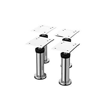 【中古】【輸入品・未使用】IKEA CAPITA 脚 ステンレススチール 4 3/8 - 4 3/4インチ (X4)