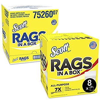 【中古】【輸入品・未使用】SCOTT Rags ホワイトBOX 200カット 65820 [並行輸入品]