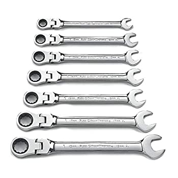 【中古】【輸入品・未使用】GearWrench 9900 7 Piece Flex-Head Combination Ratcheting Wrench Set Metric by Danaher Tool Group