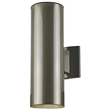 【中古】【インポート品・未当てはめる】6797500 Two-Light Outdoor Wall Fixture%ｶﾝﾏ% Polished Graphite Finish on Steel Cylinder by Westinghouse [並行輸入品]