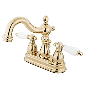 【中古】【輸入品・未使用】Kingston Brass KB1602PL Two Handle 4 in. Centerset Lavatory Faucet with Retail Pop-up