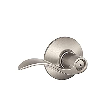 【中古】【輸入品・未使用】Schlage F40 V ACC 619 アクセントドアレバー ベッド&バス プライバシーロック 1パック サテンニッケル|ムジカ&フェリーチェ店