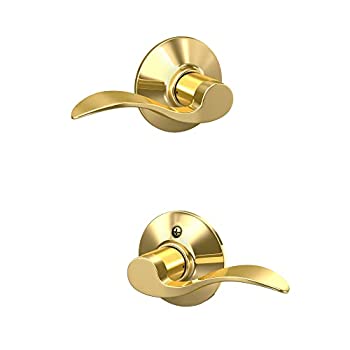 【中古】【インポート品・未当て嵌める】Schlage F10 V ACC 605 アクセントドアレバー 大広間\u0026収納家具 通った跡鍵を掛ける 1個容器に並べる 末たのもしい金管楽器
