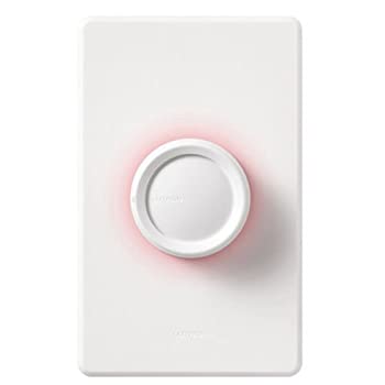【中古】【インポート品・未当て嵌める】Lutron Electronics dng-600ph-dk Single Poleうしろ押し円形交差点Dimmer with Nightlight、600-watt、白いこと/象牙色