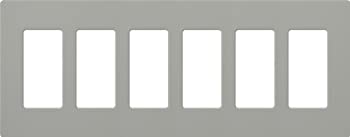 【中古】【輸入品・未使用】Lutron CW-6-GR Claro 6-Gang Wall Plate%ｶﾝﾏ% Gray by Lutron [並行輸入品]