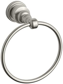【中古】【インポート品・未当てはめる】(Vibrant Brushed Nickel) - KOHLER K-6817-BN IV Georges Brass Towel Ring インチ Polished or Brushed Finishes%ｶﾝﾏ% Vibrant Brushed Nickel [並
