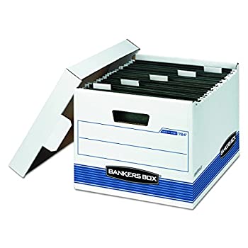 【中古】【インポート品・未当て嵌める】Bankers Box HANG\u0027N\u0027STOR ミディアムデューティー納めるボックス席 ファストフォールド リフトオフ蓋 雁の使い4容器に並べる (00784) 青碧 白いこと