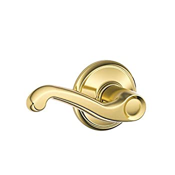 【中古】【インポート品・未当て嵌める】SCHLAGE フレアパッセージレバー ブライトブラス F10FLA605