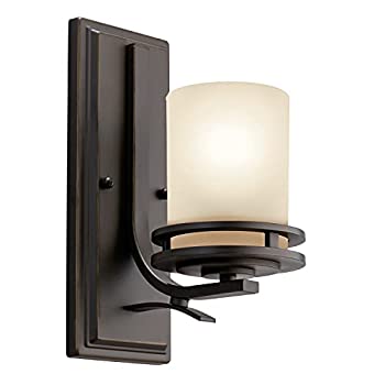 【中古】【輸入品・未使用】Kichler Lighting 5076OZ 1-Light Hendrik Incandescent Wall Sconce%ｶﾝﾏ% Old Bronze by Kichler Lighting [並行輸入品]