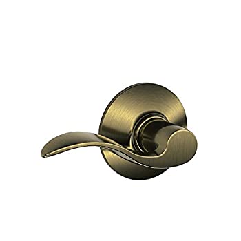 【中古】【輸入品・未使用】Schlage Lock Company Acc 609 Schlage Accent F10 フラットウェーブ リバーシブルドアレバーロック ソリッド アンティーク 真鍮 F10 ACC 609