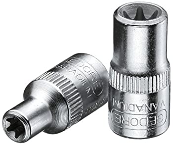 【中古】【インポート品・未当て嵌める】Gedoreソケット1/4%ﾀﾞﾌﾞﾙｸｫｰﾃ%TORX E10 TX 20 E10