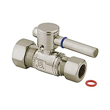 【中古】【輸入品・未使用】Kingston Brass CC44458DL Straight Stop With .62 in. OD Compression x .5 in. OD Compression