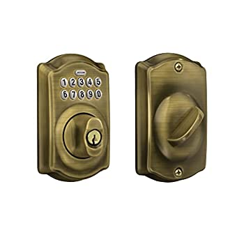 【中古】【インポート品・未当てはめる】BE365 CAM 609 Camelot Keypad Deadbolt%ｶﾝﾏ% Antique Brass by Schlage Lock Company [並行輸入品]