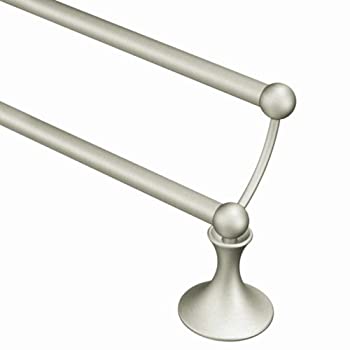 【中古】【輸入品・未使用】Moen DN7722BN Lounge 24-Inch Bathroom Double Towel Bar%ｶﾝﾏ% Brushed Nickel 141［並行輸入］