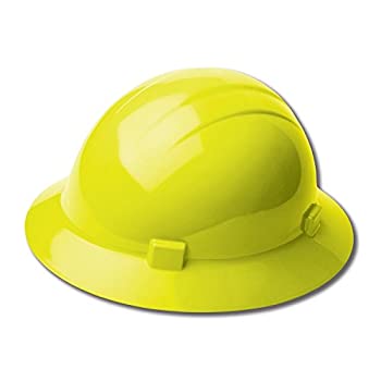 【中古】【輸入品・未使用】ERB 19208 Americana Full Brim Hard Hat with Slide Lock%ｶﾝﾏ% Flourescent Yellow by ERB [並行輸入品]