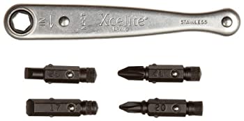 【中古】【輸入品・未使用】Xcelite XL75V 5-Piece Midget Ratchet Offset Screwdriver Kit by Apex Tool Group｜ムジカ＆フェリーチェ店