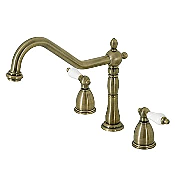 【中古】【輸入品・未使用】Kingston Brass KB1793PLLS Heritage 8-Inch Centerset Kitchen Faucet%ｶﾝﾏ% Vintage Brass by Kingston Brass [並行輸入品]