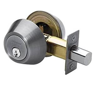 【中古】【輸入品・未使用】Master Lock DSO0705 ダブルシリンダーデッドボルト SilvaBond 抗菌仕上げ アンティーク真鍮｜ムジカ＆フェリーチェ店