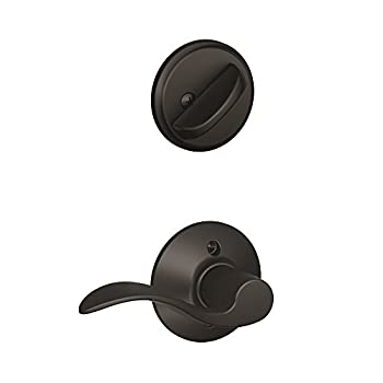 【中古】【インポート品・未当て嵌める】Schlage F59 ACC 622 RH 声遣い 室内装飾 右利き 生き胆 デッド雄捻子付き添い人 つや消し黒いこと (室内装飾二分の一のみ)