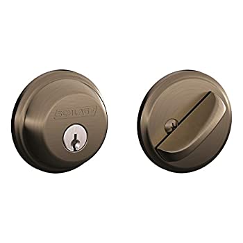 【中古】【輸入品・未使用】Schlage B60N620 デッドボルト 鍵付き 片面 アンティークピューター｜ムジカ＆フェリーチェ店