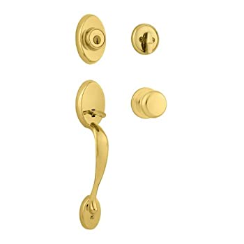 【中古】【インポート品・未当てはめる】Kwikset 800CEXJ L03 SMT CP Chelsea Single Cylinder Handleset with Juno Knob インチ Lifetime Polished Brass