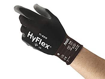 【中古】【輸入品・未使用】Ansell HyFlex 11-600 Nylon Polyurethane Glove%ｶﾝﾏ% Gray Polyurethane Coating%ｶﾝﾏ% Knit Wrist Cuff%ｶﾝﾏ% Medium%ｶﾝﾏ% Size 8 (Pack of 12 P