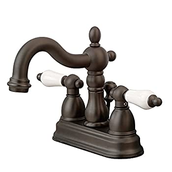 【中古】【輸入品・未使用】Kingston Brass KS1605PL Two Handle 4 in. Centerset Lavatory Faucet with Brass Pop-up|ムジカ&フェリーチェ店