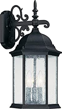 【中古】【輸入品・未使用】Capital Lighting 9834BK Main Street 3-Light Outdoor Wall Lantern%ｶﾝﾏ% Black with Seeded Glass by Capital Lighting