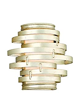 【中古】【インポート品・未当てはめる】Corbett Lighting 128-13 Vertigo - 3つのともし火大きな壁据え付け用キャンドルスティック 今めかしいなしろがね色岩礁仕上 無光沢硝子