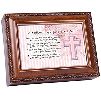 【中古】【輸入品・未使用】[コテージ ガーデン]Cottage Garden Baptismal Baptism Prayer Woodgrain Inspirational Music Box Keepsake Plays Jesus Loves Me MBC7011S [並｜ムジカ＆フェリーチェ店