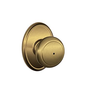 【中古】【輸入品・未使用】Schlage F40AND609WKF Wakefield Collection Andover Privacy Knob%ｶﾝﾏ% Antique Brass [並行輸入品]