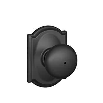 【中古】【輸入品・未使用】Schlage F40 PLY 622 CAM キャメロットコレクション プリマス プライバシーノブ マットブラック