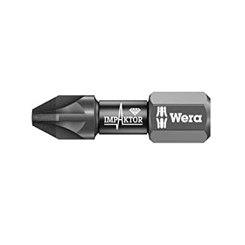 【中古】【輸入品・未使用】Wera 855/1 Diamond Coated Impaktor Screwdriver Bits for PZ 2 Pozidriv Screws%カンマ% Pack of 10 by Wera|ムジカ&フェリーチェ店