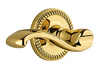【中古】【輸入品・未使用】Grandeur Newport ロゼット ダミー 左利き用ノブ ポルトフィーノレバー付き 光沢真鍮