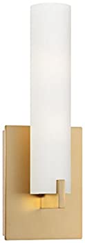 【中古】【輸入品・未使用】George Kovacs P5040-248%ｶﾝﾏ% Tube Glass Wall Sconce Lighting%ｶﾝﾏ% 2 Light Halogen%ｶﾝﾏ% Honey Gold by George Kovacs [並行輸入品]