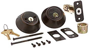 【中古】【輸入品・未使用】Schlage Dexter JD62V716 デッドボルト 鍵付き両面 エイジドブロンズ