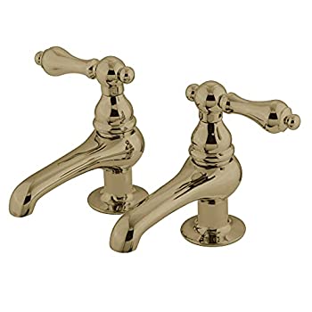【中古】【インポート品・未当て嵌める】Kingston Brass CC1L2 Basin Faucet \u0026 Metal Lever Handle Polished Brass