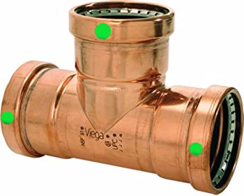 【中古】【輸入品・未使用】Viega 20698 ProPress Zero Lead Copper XL-C Tee with 3-Inch by 3-Inch by 2-Inch P x P x P by Viega PEX [並行輸入品]