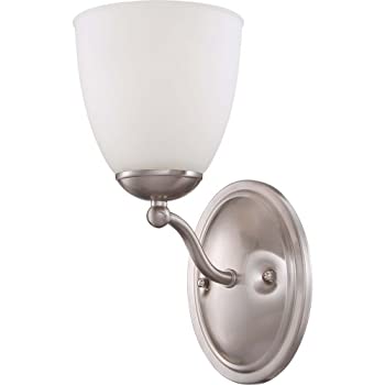 【中古】【インポート品・未当て嵌める】Nuvo Lighting 60/5031 パッ英トン 一ともし火 バニティ 100ワット A19 最大限度 CUL 湿り気のある空間的関係 無光沢瑠璃 無光沢Ｎｉ手道具