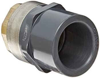 【中古】【輸入品・未使用】Spears 835-BR Series PVC Pipe Fitting%ｶﾝﾏ% Adapter%ｶﾝﾏ% Schedule 80%ｶﾝﾏ% Gray%ｶﾝﾏ% 1/2 Socket x Brass NPT Female by Spears Manufacturin